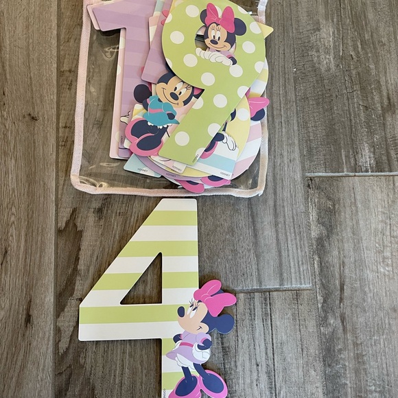 Minnie Mouse baby month marker numbers